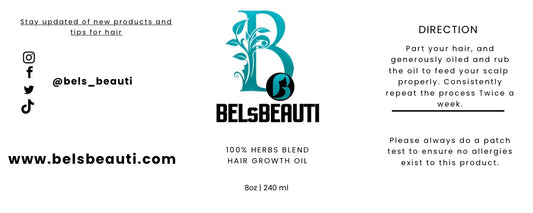 BelsBeauti hair Growth oil 8oz